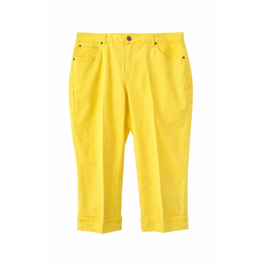 Earl Jeans Yellow Cuffed Capri Jeans – Size 20W